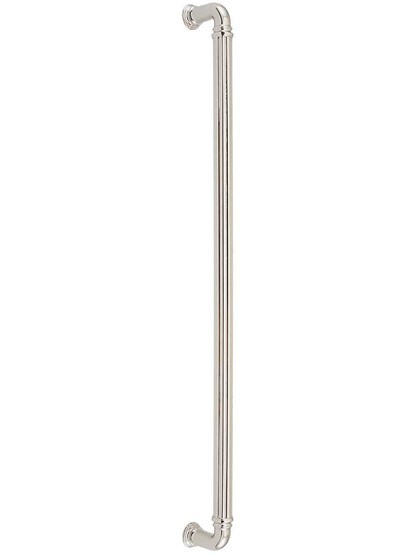 Reeded Appliance Pull - 18 inch Center-to-Center in Polished Nickel.